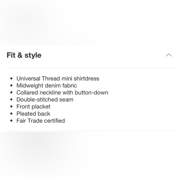 Women's Short Sleeve Denim Mini Shirtdress - Universal Thread XXL - Picture 9 of 12